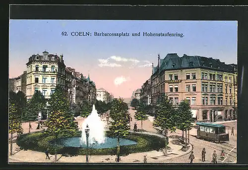 AK Köln-Neustadt, Barbarossaplatz und Hohenstaufenring