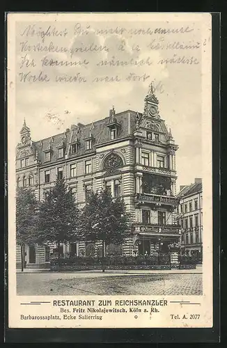 AK Köln-Neustadt, Barbarossaplatz Ecke Salierring