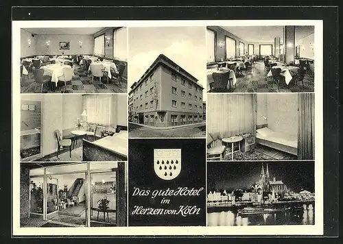 AK Köln, Hotel-Restaurant Engelbertz, Obenmarspforten 1-3