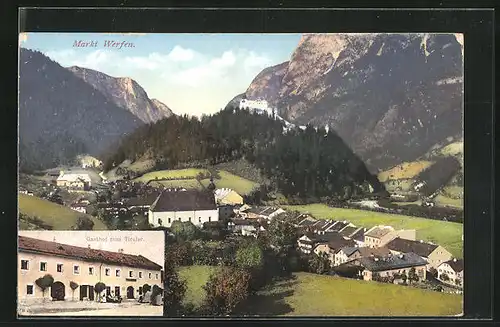 AK Werfen, Ortsansicht, Gasthof zum Tiroler