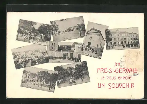 AK Pre-St-Gervais, Les Ecoles, Avenue des Lilas, Pensionnat Vaysse, La Mairie