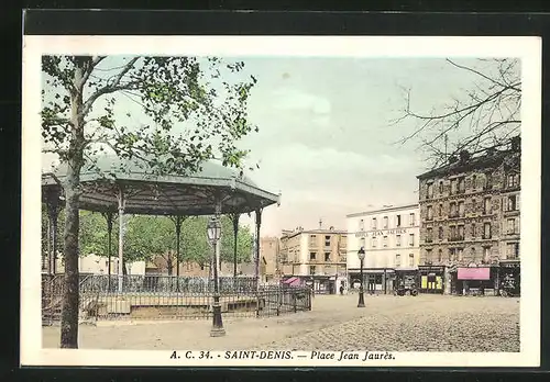 AK Saint-Denis, Place Jean Jaures, Pavillon et Hotel Jean Jaures