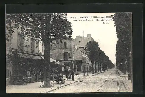 AK Montreuil-sous-Bois, Boulevard de l`Hotel de Ville