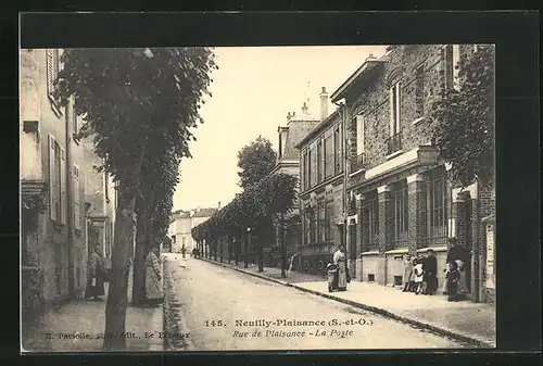 AK Neuilly-Plaisance, Rue de Plaisance, La Poste