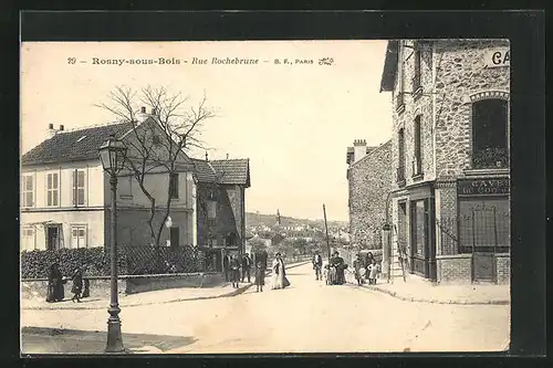AK Rosny-sous-Bois, Rue Rochebrune, Strassenpartie