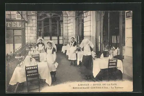 AK Limoges, Hotel de la Paix, Restaurant Continental, La Terrasse