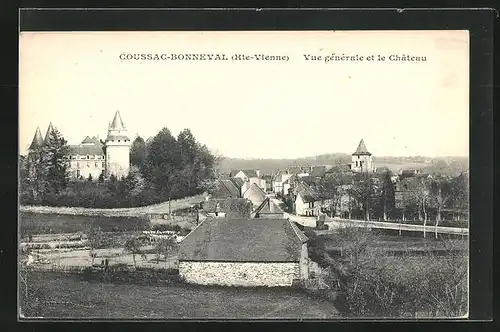 AK Coussac-Bonneval, Vue générale et le Château