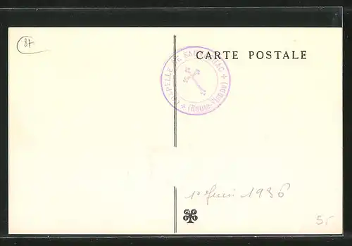 AK Sauvagnac, Kirche, Innenansicht, Ortspartie