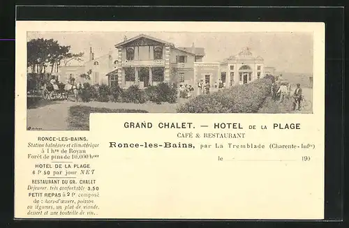 AK Ronce-les-Bains, Grand Chalet - Hotel de la Plage