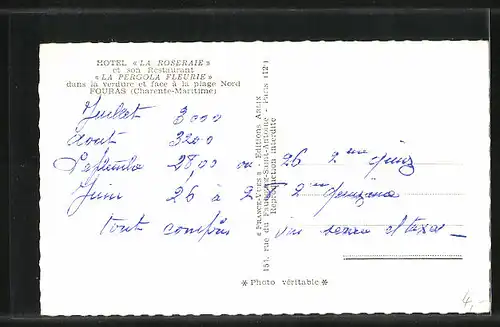 AK Fouras, Hotel La Roseraie