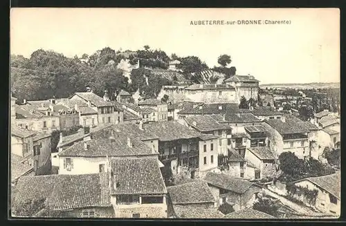 AK Aubeterre-sur-Dronne, Blick über Dächer des Ortes