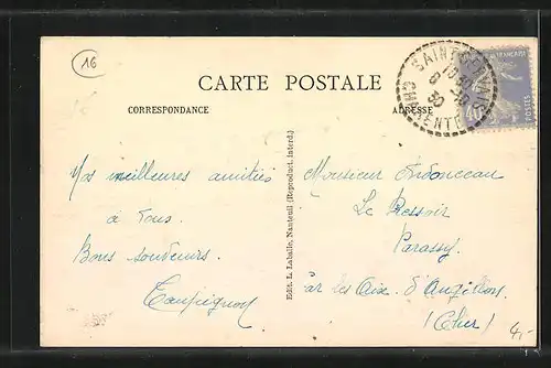 AK Nanteuil-en-Vallée, Arrivée sur le Pont de l`Argentor