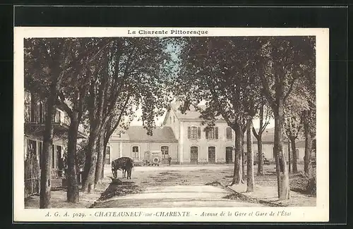 AK Chateauneuf-sur-Charente, Avenue de la Gare et Gare de l`État