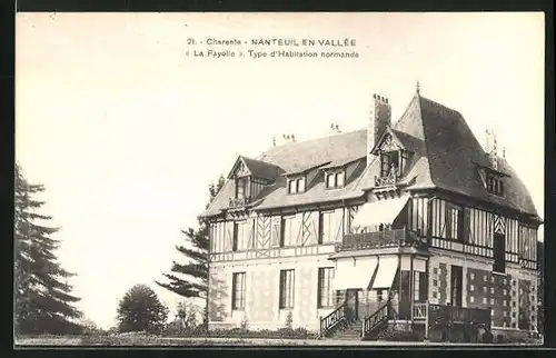 AK Nanteuil-en-Vallée, La Fayolle, Type d`Habitation normande
