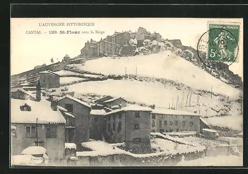 AK Saint-Flour, La Cité sous la Neige