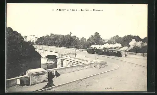 AK Neuilly-sur-Seine, Le Pont, Panorama