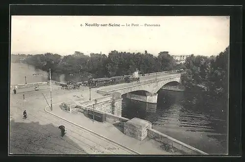 AK Neuilly-sur-Seine, Le Pont, Panorama
