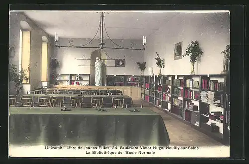 AK Neuilly-sur-Seine, Universite Libre de Jeunes Filles, La Bibliotheque de l`Ecole Normale