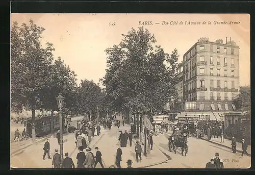 AK Paris, Bas-Coté de l`Avenue de la Grande-Armée