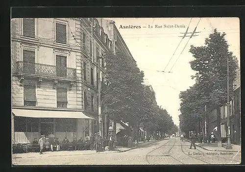 AK Asnieres, La Rue Saint-Denis