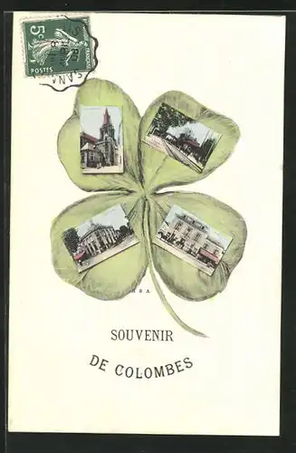 AK Colombes, Bahnhof und Kirche