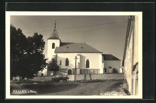 AK Kralice u Brna, Partie an der Kirche