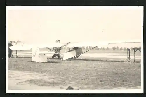 AK Segelflugzeug vor dem Start