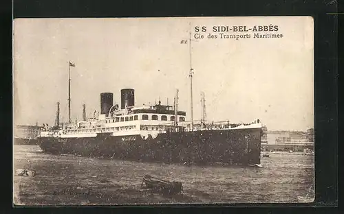 AK Passagierschiff S. S. Sidi-Bel-Abbès verlässt den Hafen