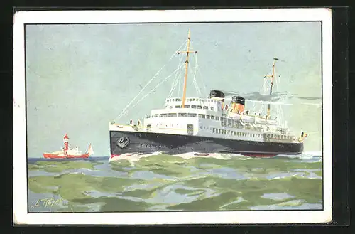 AK Passagierschiff S./S. Prince Léopold im Liniendienst zwischen Ostende und Dover