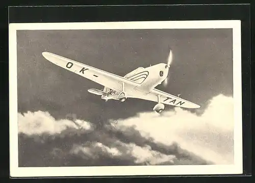 AK Flugzeug über den Wolken, Memorial Ing. Jana Kaspara v Pardubicich