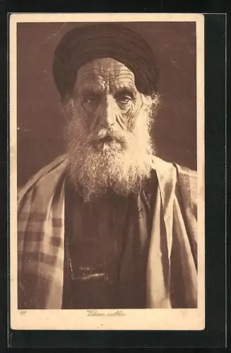 AK Alter Rabbiner mit langem Bart