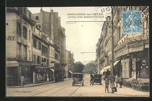 AK Boulogne-sur-Seine, Avenue Jean-Baptiste-Clément