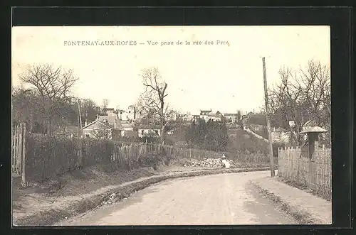 AK Fontenay-aux-Roses, Vue prise de la rue des Près