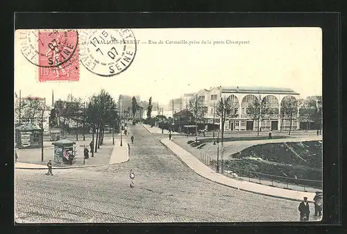 AK Levallois-Perret, Rue de Cormeille, prise de la porte Champeret