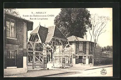 AK Neuilly, Entree des Etablissements Cheri, Rue de Longchamp