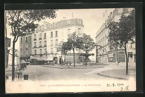 AK La garenne-Colombes, Le Rond Point