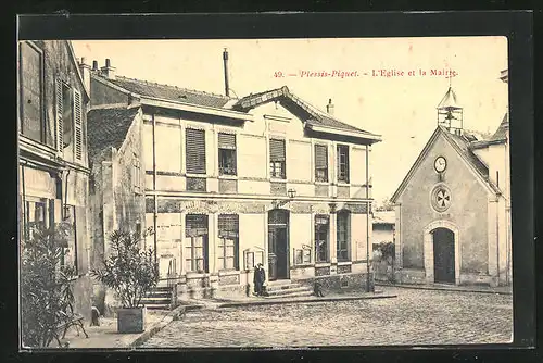 AK Plessis-Piquet, L`Eglise et la Mairie