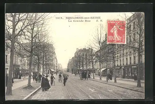 AK Boulogne-sur-Seine, La Grande Rue