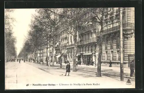 AK Neuilly-sur-Seine, L`Avenue de Neuilly à la Porte Maillot