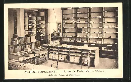 AK Vanves, Action Populaire, 15 rue de Paris, Salle des Revues et Bibliothèque