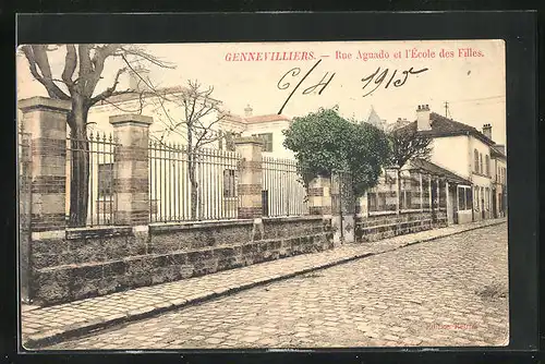 AK Gennevilliers, Rue Aguado et l'École des Filles