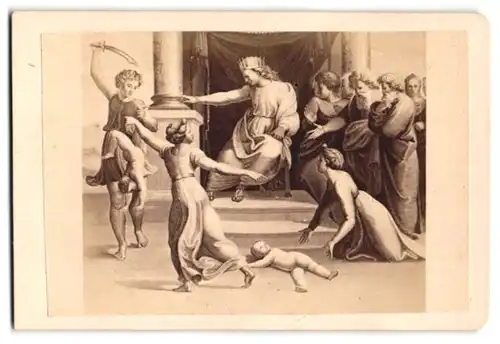 Fotografie Das Urteil Salomo`s, nach Gemälde von Rafael
