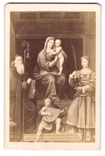 Fotografie Madonna mit dem Kinde, nach Gemälde von Bernardino Luvino
