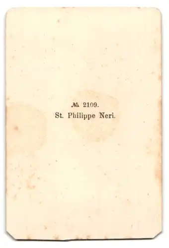 Fotografie Figliuoli mici, siate divoti di maria, Portrait des Heiligen St. Filipo Neri