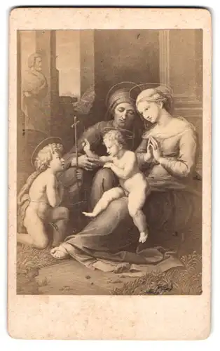 Fotografie La sainte famille, diote le bénédiction, nach Gemälde von Rafael