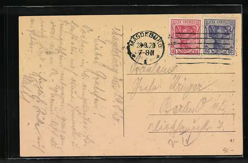 AK Magdeburg, Partie im Königin Luise-Garten