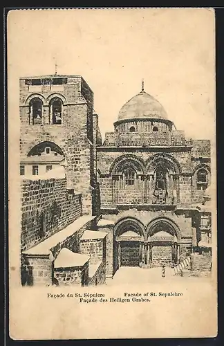 AK Jerusalem, Facade des Heiligen Grabes
