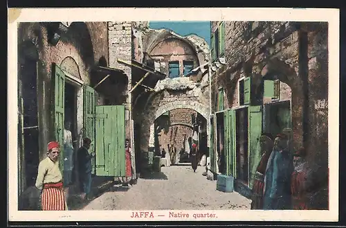 Künstler-AK Jaffa, Native Quartier