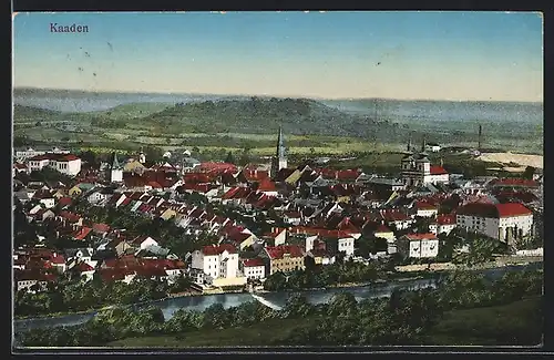 AK Kaaden, Teilansicht mit Kirche