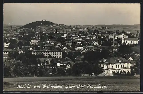 AK Warnsdorf, Teilansicht gegen den Burgsberg